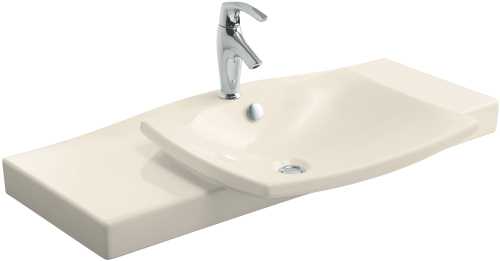 KOHLER ESCALE VANITY TOP AND BASIN SINK, ALMOND, 39-3/4 IN. X 20 - Click Image to Close