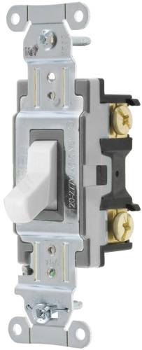 HUBBELL COMMERCIAL SPECIFICATION GRADE TOGGLE SWITCH, 15 AMP, SI - Click Image to Close