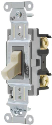 HUBBELL COMMERCIAL SPECIFICATION GRADE TOGGLE SWITCH, 20 AMP, SI - Click Image to Close