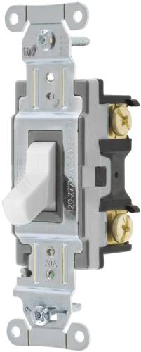 HUBBELL COMMERCIAL SPECIFICATION GRADE TOGGLE SWITCH, 20 AMP, 3 - Click Image to Close