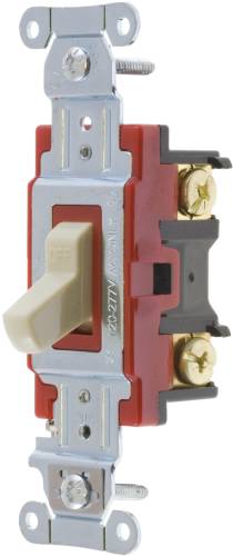 HUBBELL PRO SERIES TOGGLE SWITCH, 20 AMP, 4 WAY, IVORY