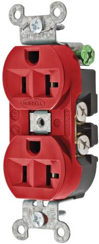HUBBELL COMMERCIAL INDUSTRIAL GRADE DULEX RECEPTACLE, 20 AMP, RE