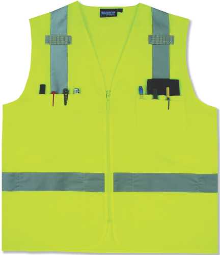 S414 CLASS 2 SAFETY VEST, LIME LG - Click Image to Close