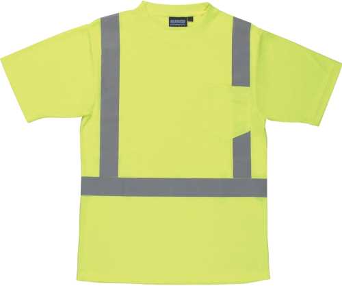 9601S CLASS 2 LIME T-SHIRT, LG - Click Image to Close