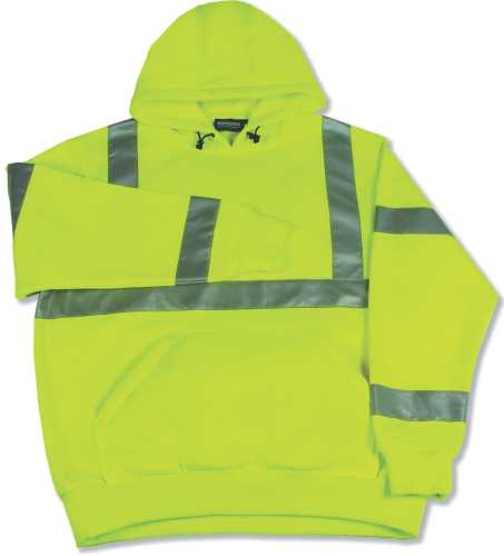 S376 CLASS 3 SWEATSHIRT, LIME XL - Click Image to Close