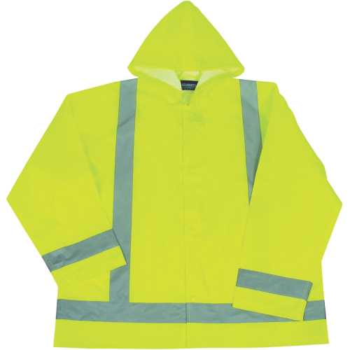 S373 CLASS 3 RAIN JACKET, LIME MD/LG - Click Image to Close