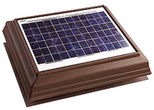 SOLAR ATTIC FAN SURFACE MOUNT BROWN - Click Image to Close