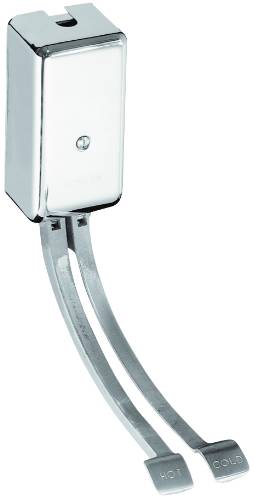 KOHLER WALL MOUNT DOUBLE PEDAL FOOT CONTROL VALVE, POLISHED CHRO - Click Image to Close
