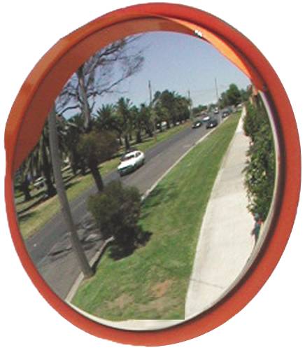 STAINLESS STEEL SECURITY MIRROR, 32 IN.