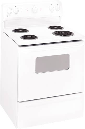 GE RANGE ELECTRIC FREE STANDING 30 IN. WHITE - Click Image to Close