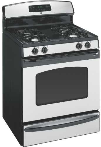 GE RANGE GAS EXTRA-LARGE 30 IN. STAINLESS - Click Image to Close