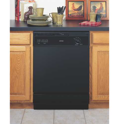 HOTPOINT DISHWASHER BUILT-IN 24 IN. BLACK - Click Image to Close