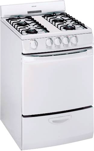 HOTPOINT RANGE GAS 24 IN. FREE STANDING WHITE - Click Image to Close