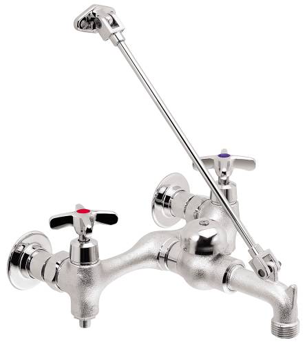 SPEAKMAN SERVICE SINK FAUCET WITH TOP BRACE ASSEMBLY AND CROSS H - Click Image to Close