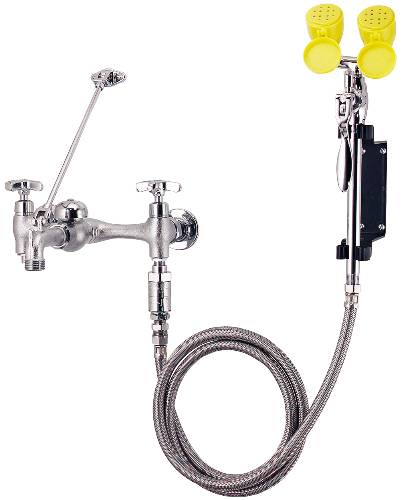 SPEAKMAN EYE SAVER SERVICE SINK FAUCET WITH DRENCH HOSE - Click Image to Close