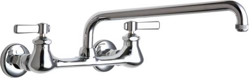 CHICAGO WALL MOUNT FAUCET 12 IN. SPOUT - Click Image to Close