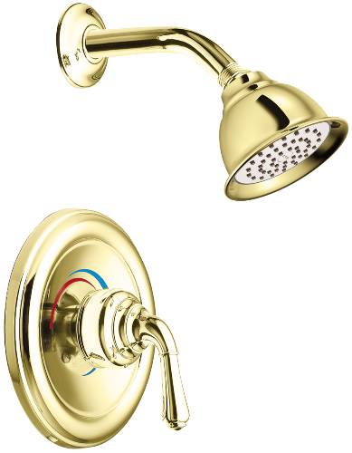 MOEN MONTICELLO SHOWER TRIM KIT POLISHED BRASS - Click Image to Close