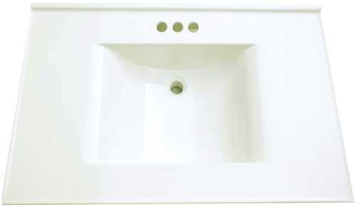 SONOMA VANITY TOP, 22 INCH X 25 INCH, WHITE - Click Image to Close