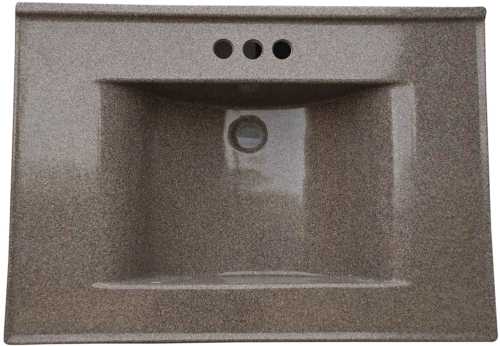 SONOMA VANITY TOP, 22 INCH X 25 INCH, CAPUCCINO