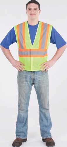 UTILITY PRO WEAR 5 POINT SAFETY VEST, YELLOW, LARGE - Click Image to Close