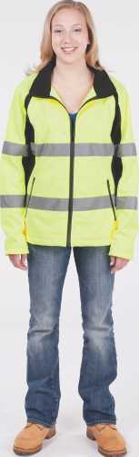 UTILITY PRO WEAR LADIES SOFT SHELL JACKET YELLOW AND BLACK, 2XL