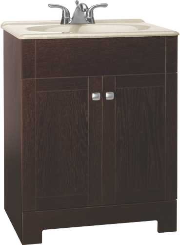 FULLY ASSEMBLED SEDONA JAVA COMBO VANITY INCLUDES BEIGE SST COUN