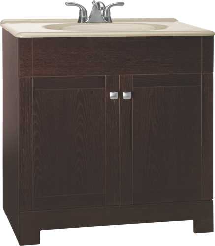 FULLY ASSEMBLED SEDONA JAVA COMBO VANITY INCLUDES BEIGE SST COUN - Click Image to Close