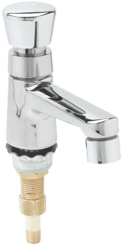 T & S BRASS WORKS SELF CLOSING METERING VALVE SILL FAUCET WITH C