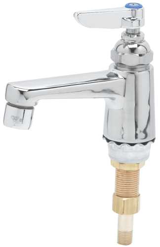 T & S BRASS WORKS SINGLE TEMPERATURE DECK MOUNT FAUCET WITH LEVE