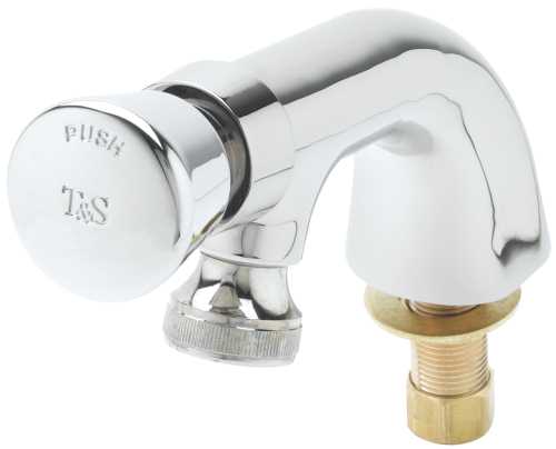 T & S BRASS WORKS SINGLE TEMPERATURE METERING FAUCET WITH PUSH B
