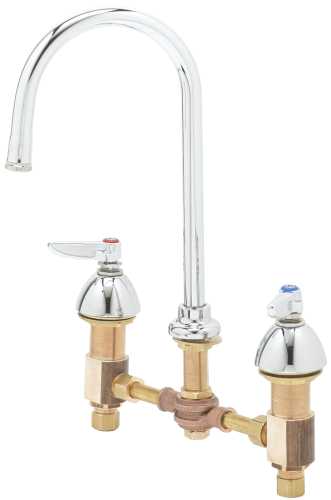 T & S BRASS WORKS DECK MOUNT CONCEALED BODY MEDICAL FAUCET WITH - Click Image to Close