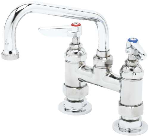 T & S BRASS WORKS DECK MOUNT SINK FAUCET WITH 4 IN. CENTERS AND