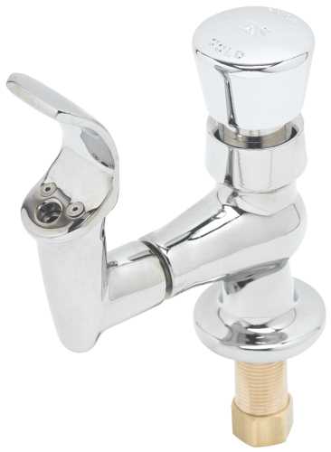 T & S BRASS WORKS BUBBLER WITH FORGED BRASS MOUTH GUARD, PUSH BU - Click Image to Close