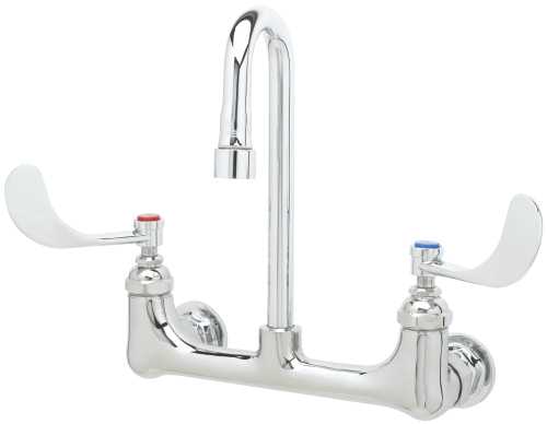 T & S BRASS WORKS WALL MOUNT FAUCET WITH 8 IN. CENTERS, VANDAL R - Click Image to Close