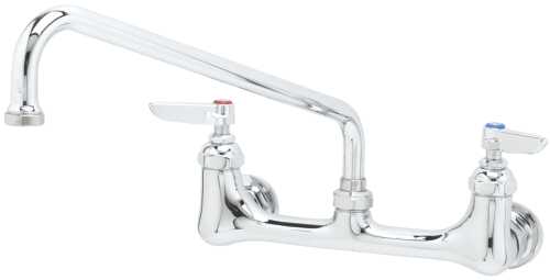 T & S BRASS WORKS WALL MOUNT DOUBLE PANTRY MIXING FAUCET WITH 8 - Click Image to Close