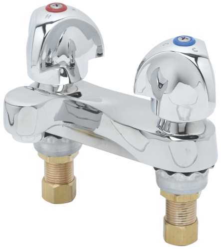 T & S BRASS WORKS CENTERSET COMMERCIAL LAVATORY FAUCET WITH CAST