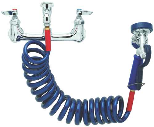 T & S BRASS WORKS PET GROOMING STATION WALL MOUNT MIXING FAUCET - Click Image to Close