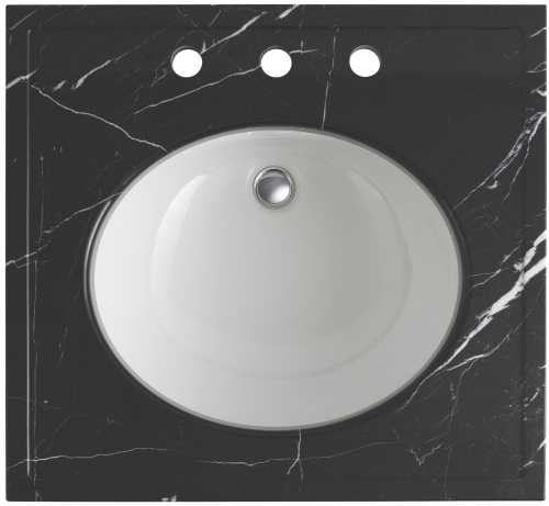 KOHLER KATHRYN MARBLE CONSOLE TABLETOP SINK WITH 8 IN. FAUCET DR - Click Image to Close