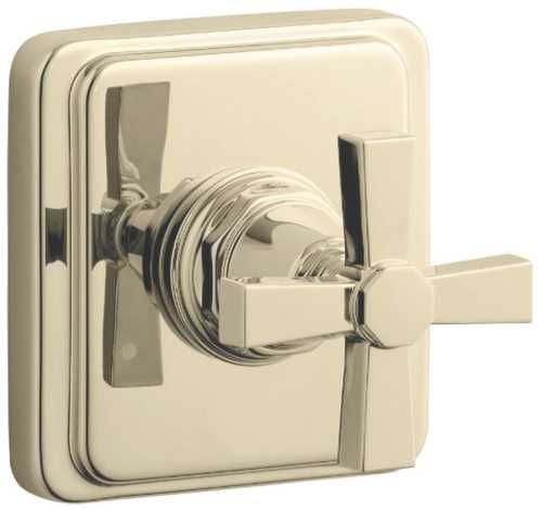 KOHLER PINSTRIPE PURE TRANSFER VALVE TRIM CROSS HANDLE, VIBRANT
