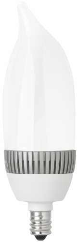 TCP DIMMABLE 3 WATT LED CANDELABRA BASE FLAME TIP LAMP, 2700K CO - Click Image to Close