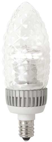 TCP DIMMABLE 3 WATT LED CANDELABRA BASE B10 CRYSTAL CUT B10 TORP - Click Image to Close