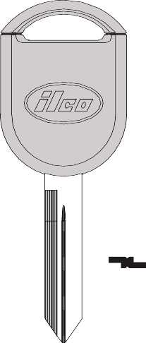 ILCO H92-PT 80 BIT TRANSPONDER FORD KEY - Click Image to Close