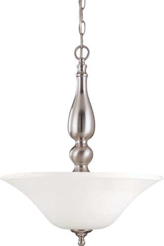 DUPONT 9 LIGHT 2 TIER 27 IN. CHANDELIER WITH SATIN WHITE GLASS - Click Image to Close