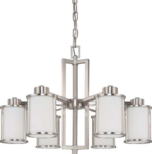 DUPONT 3 LIGHT 16 IN. CHANDELIER WITH SATIN WHITE GLASS 13W GU24 - Click Image to Close