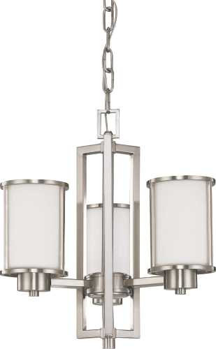 GLENWOOD 4 LIGHT LARGE PENDANT WITH SATIN WHITE GLASS, LAMPS INC
