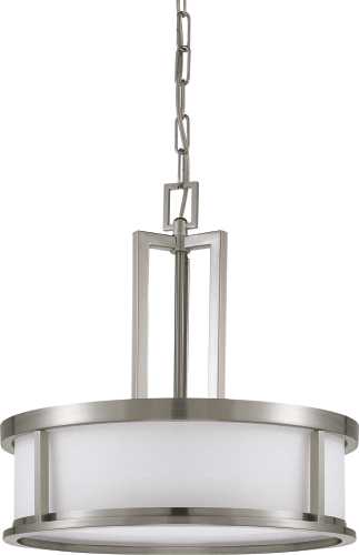 GLENWOOD 1 LIGHT MINI PENDANT WITH SATIN WHITE GLASS, LAMP INCLU - Click Image to Close