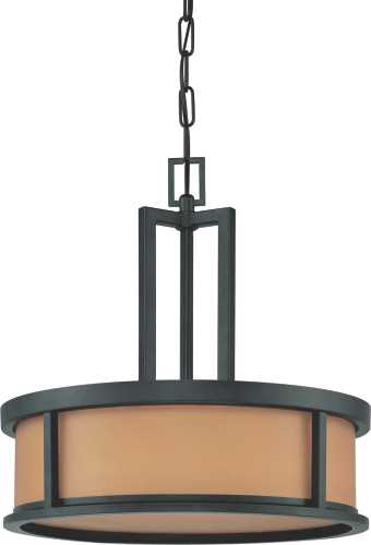 ODEON 6 + 3 LIGHT CHANDELIER WITH SATIN WHITE GLASS - Click Image to Close