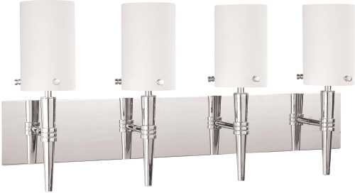 ODEON 2 LIGHT WALL SCONCE WITH SATIN WHITE GLASS - Click Image to Close