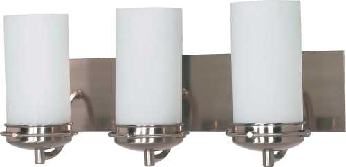 ODEON 3 LIGHT WALL SCONCE WITH WHITE GLASS, THREE 13W GU24 LAMPS