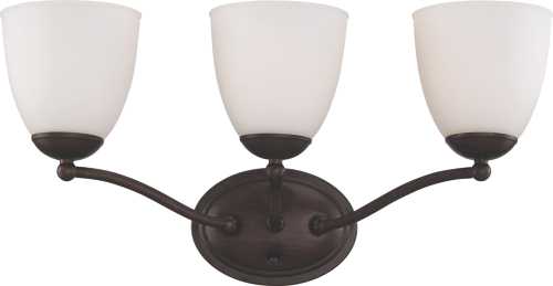 PATTON 4 LIGHT VANITY FIXTURE WITH FROSTED GLASS